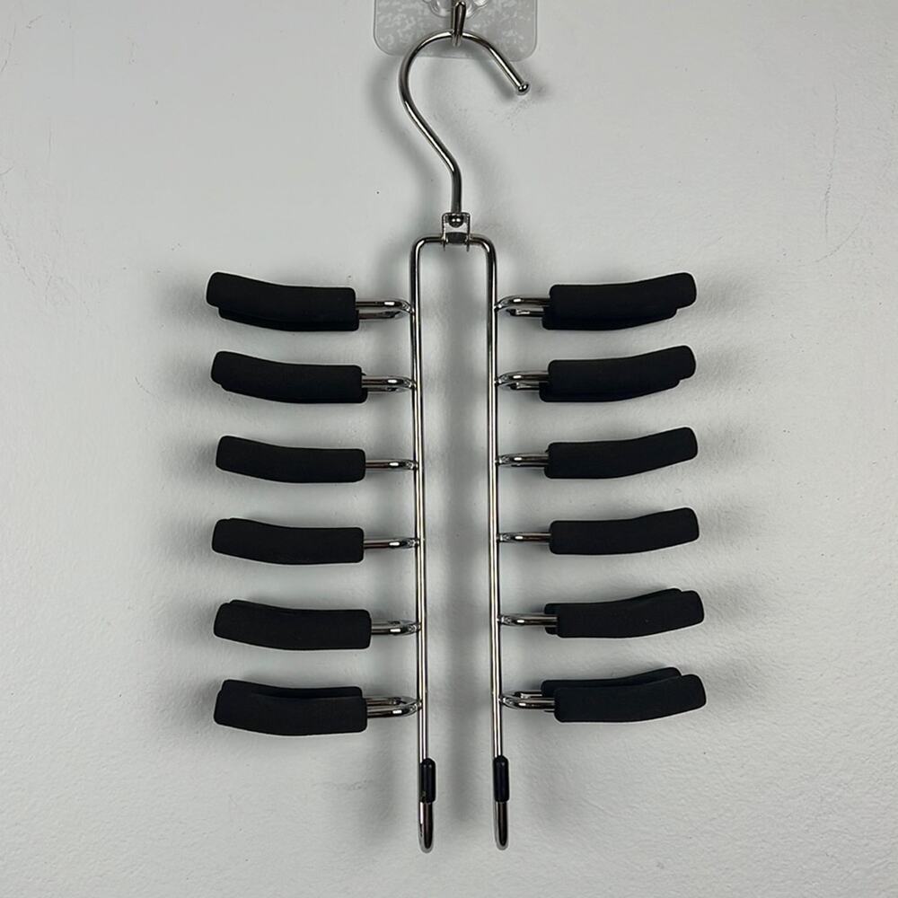 24 peg hanging swivel neck tie organizer